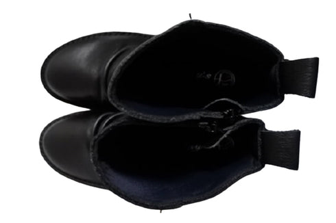 【TODAY's 0206 ブラック】幅広4E サイドジップミドルブーツ